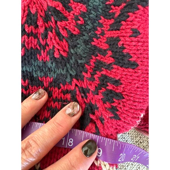 Eddie Bauer Vintage Fair Isle Holiday Cotton Crewneck Sweater - Med - Picture 6 of 7